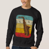 Saxophone Retro Vintage Sweatshirt (Vorderseite)