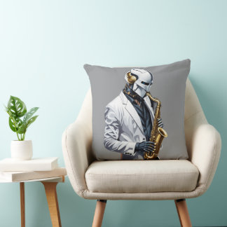 saxophone robot kissen