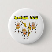 Saxophone Rocks Button (Vorderseite)
