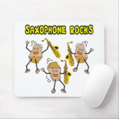 Saxophone Rocks Mousepad (Mit Mouse)