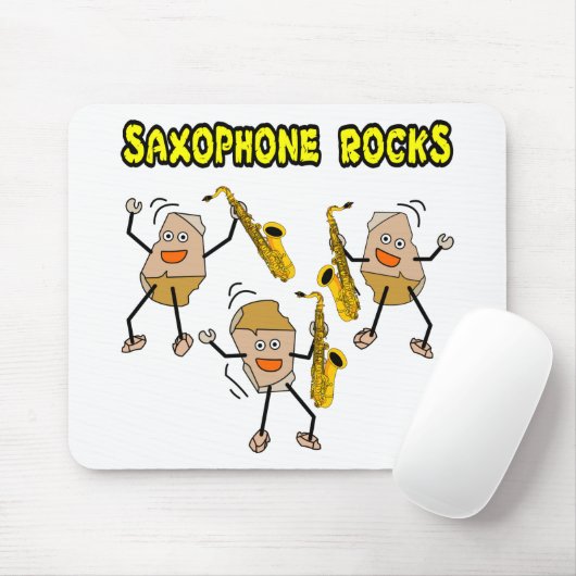 Saxophone Rocks Mousepad (Mit Mouse)