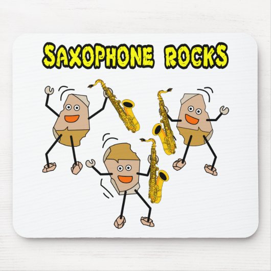Saxophone Rocks Mousepad (Vorne)