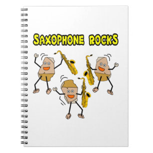 Saxophone Rocks Notizblock