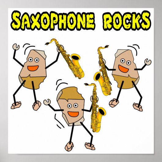 Saxophone Rocks Poster (Vorne)