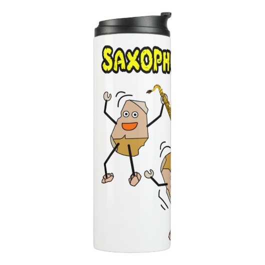 Saxophone Rocks Thermosbecher (Nach links gedreht)