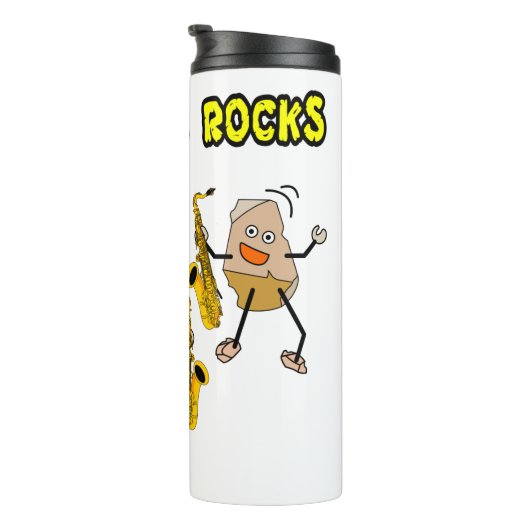 Saxophone Rocks Thermosbecher (Nach rechts gedreht)