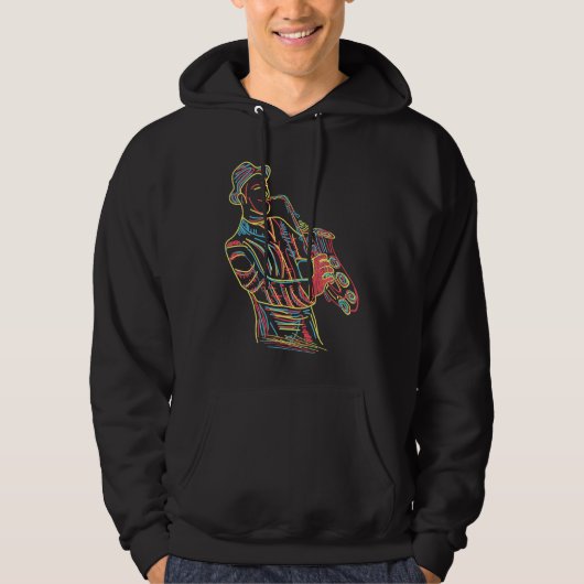 Saxophone Saxophone Player And Musician Hoodie (Vorderseite)