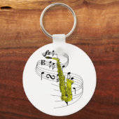 Saxophone Schlüsselanhänger (Vorderseite)