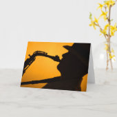 Saxophone Shadow oder Silhouette Grußkarte Karte (Gelbe Blume)