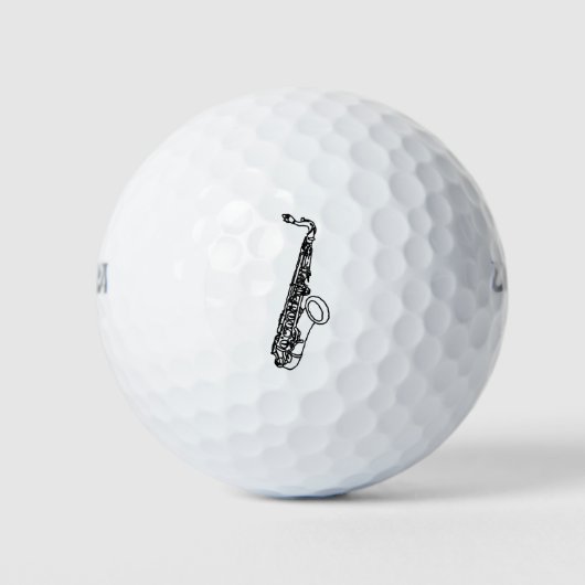 Saxophone Sketch Golfball (Vorderseite)