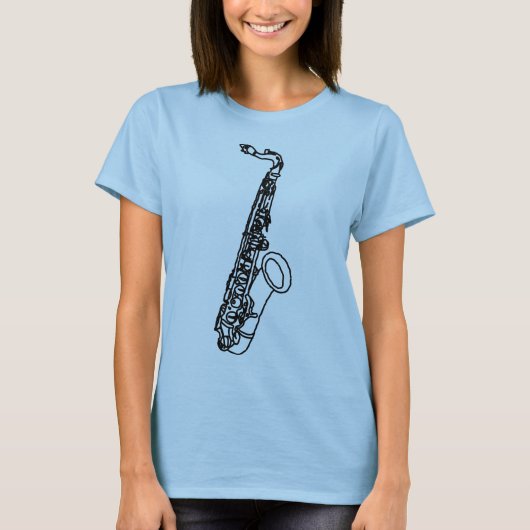 Saxophone Sketch T-Shirt (Vorderseite)