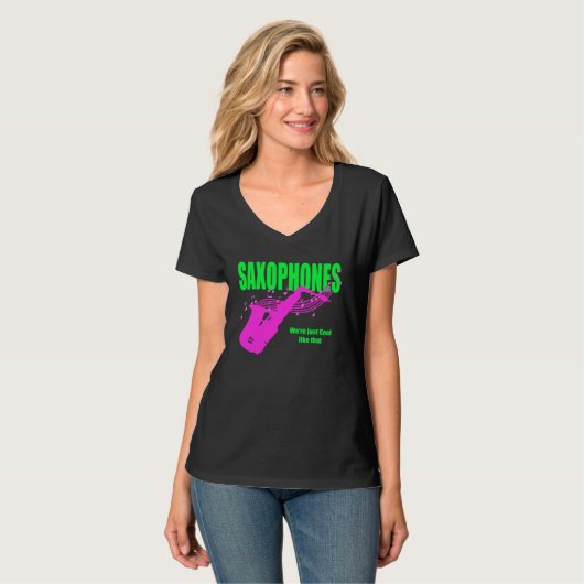 Saxophone, so Cool T-Shirt (Vorderseite Vollansicht)