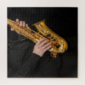 Saxophone-Spieler gibt Saxophonist Jazz ab Puzzle (Vertikal)