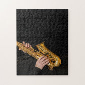Saxophone-Spieler gibt Saxophonist Jazz ab Puzzle (Vertikal)