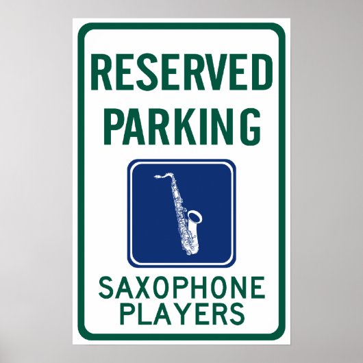 Saxophone Spieler Parken Poster (Vorne)