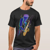 Saxophone-Spieler-T - Shirt (Vorderseite)