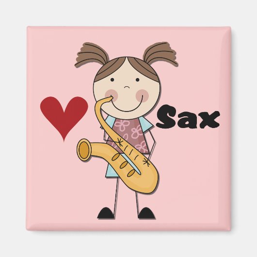 Saxophone-Spielerin - Tshirts und Geschenke Magnet (Vorne)