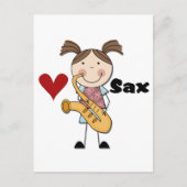 Saxophone-Spielerin - Tshirts und Geschenke Postkarte (Vorderseite)