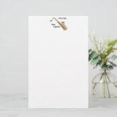 Saxophone Stationery Briefpapier (Stehend Vorderseite)