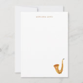 Saxophone Stationery - Personalisierte Saxophone-K Mitteilungskarte (Vorderseite)