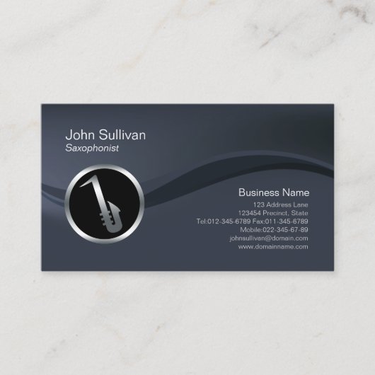 Saxophone-Symbol Saxophonist-Visitenkarte Visitenkarte (Vorderseite)