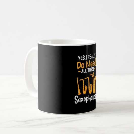 Saxophone Types Kaffeetasse (Vorderseite Links)