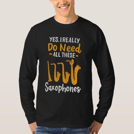 Saxophone Types T-Shirt (Vorderseite)
