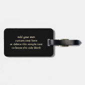 Saxophone u. Klavier-Musik personalisiert Gepäckanhänger (Rückseite horizontal)