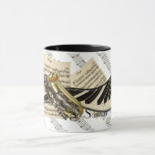 Saxophone u. Klavier-Musik personalisiert Tasse (Zentrum)