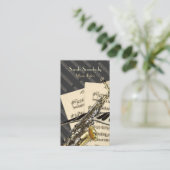 Saxophone u. Klavier-Musik personalisiert Visitenkarte (Stehend Vorderseite)