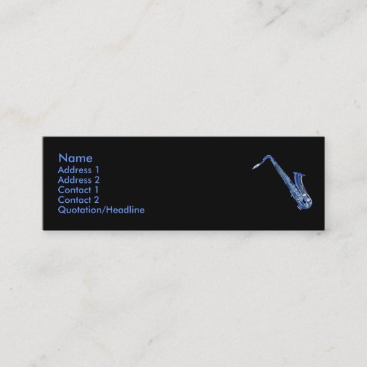 Saxophone-Visitenkarte Mini Visitenkarte (Vorderseite)
