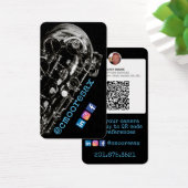 Saxophone Visitenkarten (Schreibtisch)
