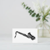 Saxophone Visitenkarten Visitenkarte (Stehend Vorderseite)