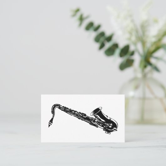 Saxophone Visitenkarten Visitenkarte (Stehend Vorderseite)