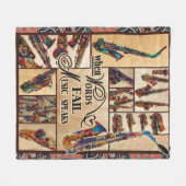 SAXOPHONE - WENN WÖRTER MUSIKSPRECHEN VERSAGT WERD FLEECEDECKE (Vorderseite (Horizontal))