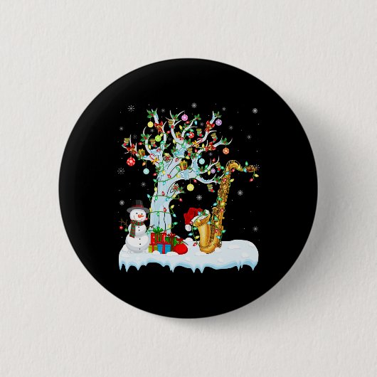 Saxophone Xmas Element Tree Lighting Saxophon Chr Button (Vorderseite)