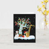 Saxophone Xmas Element Tree Lighting Saxophon Chr Karte (Gelbe Blume)