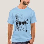 Saxophones Jazz Vintag Illustration T-Shirt (Vorderseite)