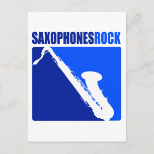 Saxophones Rock! Postkarte