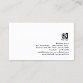 Saxophonist Bold Silver SAxophone Icon Elegant Visitenkarte (Rückseite)