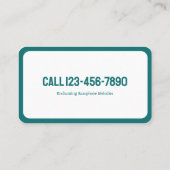 Saxophonist Custom QR Code Visitenkarte (Rückseite)