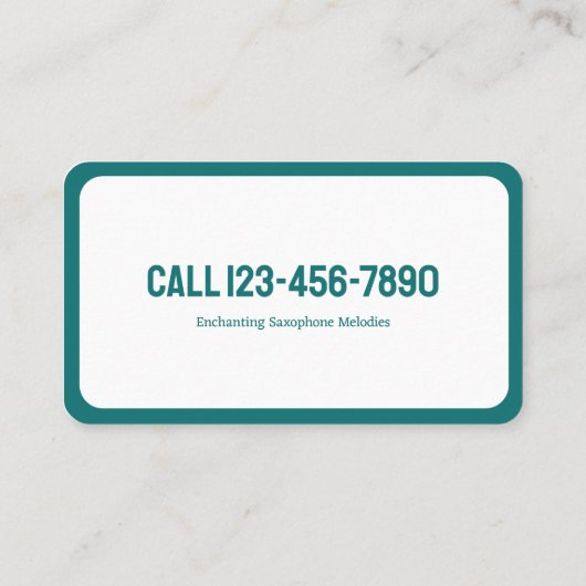 Saxophonist Custom QR Code Visitenkarte (Rückseite)