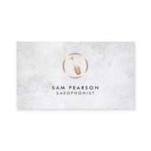 Saxophonist Gold Saxophon Icon Business Card