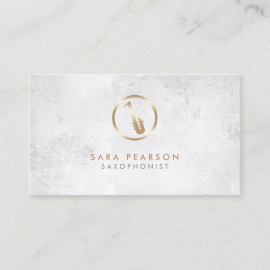 Saxophonist Gold Saxophon Icon Business Card Visitenkarte (Vorderseite)