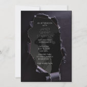 Saxophonist-Konzerteinladung aus schwarzem Papier Einladung (Vorderseite)