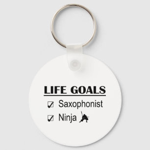 Saxophonist Ninja Leben-Ziele Schlüsselanhänger