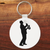 Saxophonist Schlüsselanhänger (Vorderseite)