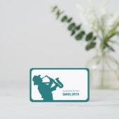 Saxophonist Visitenkarte (Stehend Vorderseite)