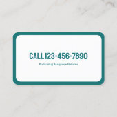 Saxophonist Visitenkarte (Rückseite)