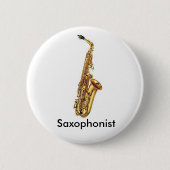Saxophonknopf Button (Vorderseite)